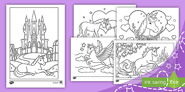 34 Magical Unicorn Coloring Pages for Kids and Adult # 103