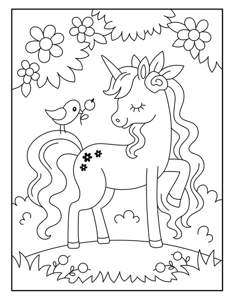 34 Magical Unicorn Coloring Pages for Kids and Adult # 108