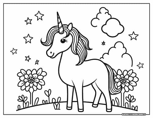 34 Magical Unicorn Coloring Pages for Kids and Adult # 112