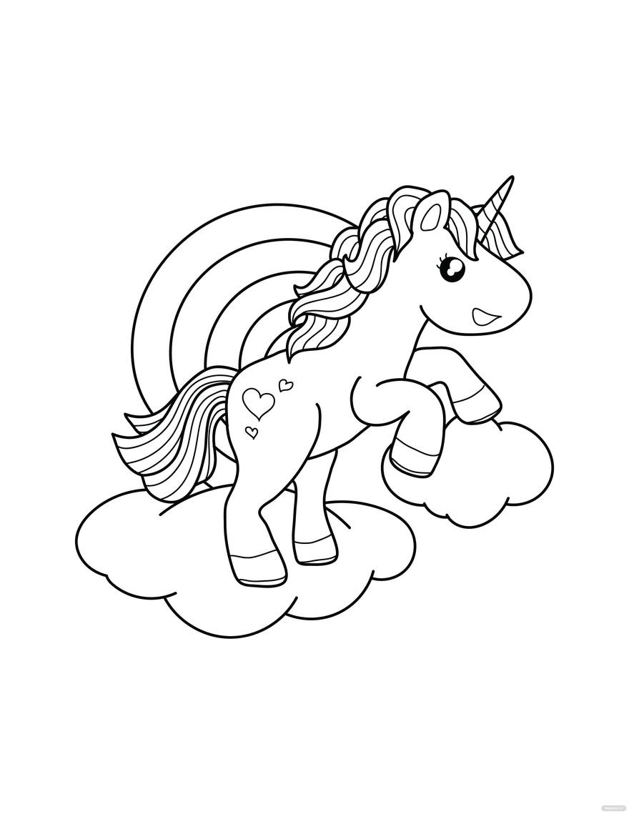 34 Magical Unicorn Coloring Pages for Kids and Adult # 115