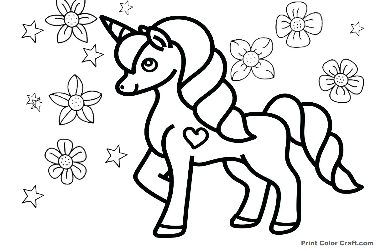 34 Magical Unicorn Coloring Pages for Kids and Adult # 13