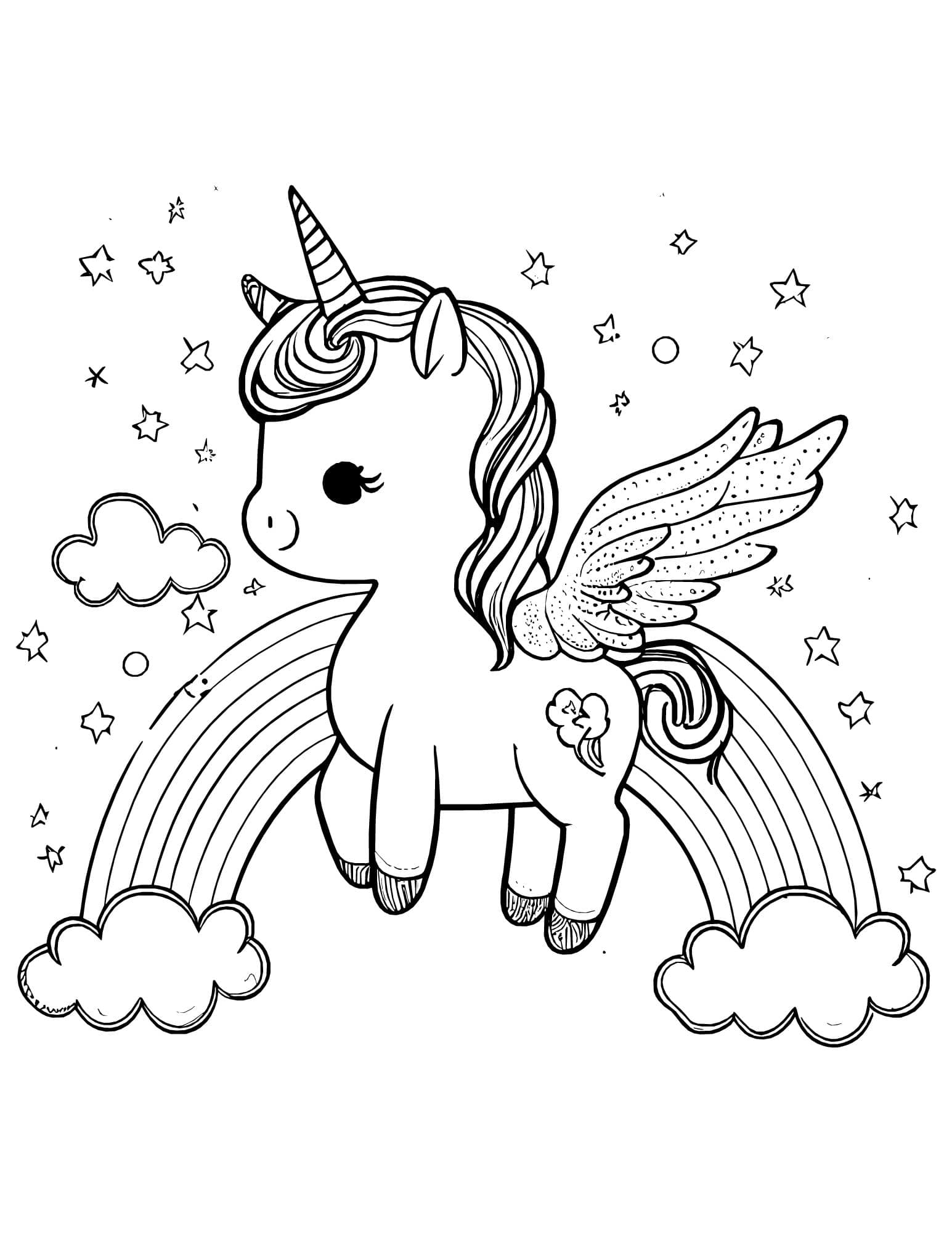 34 Magical Unicorn Coloring Pages for Kids and Adult # 138