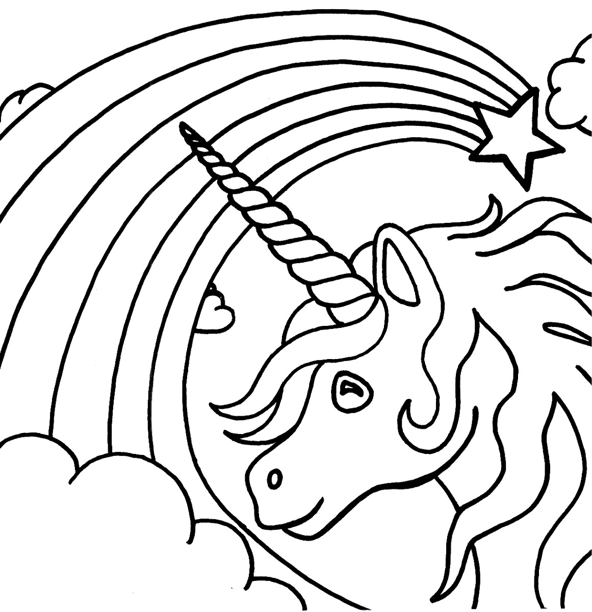 34 Magical Unicorn Coloring Pages for Kids and Adult # 14