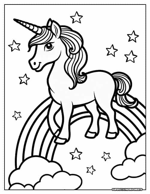 34 Magical Unicorn Coloring Pages for Kids and Adult # 154