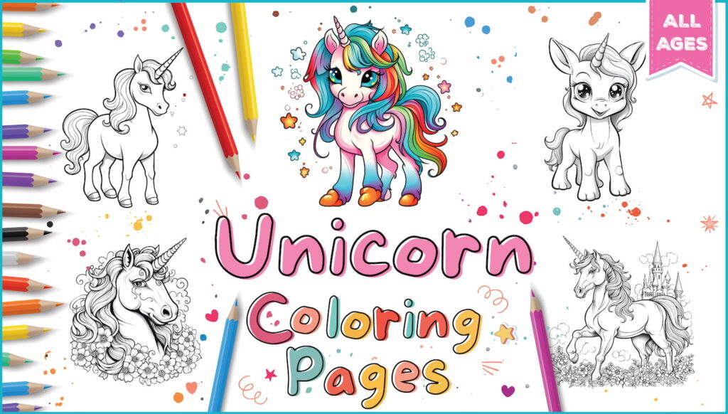 34 Magical Unicorn Coloring Pages for Kids and Adult # 159