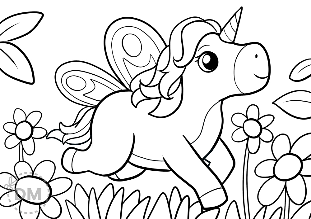 34 Magical Unicorn Coloring Pages for Kids and Adult # 167