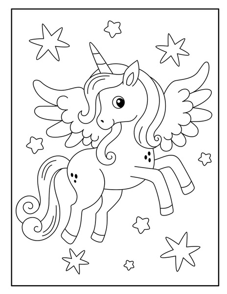 34 Magical Unicorn Coloring Pages for Kids and Adult # 169