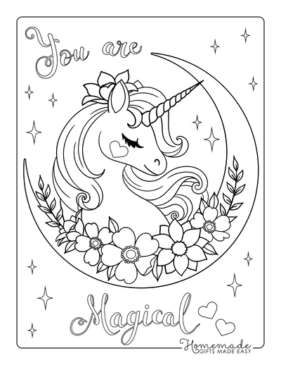 34 Magical Unicorn Coloring Pages for Kids and Adult # 176