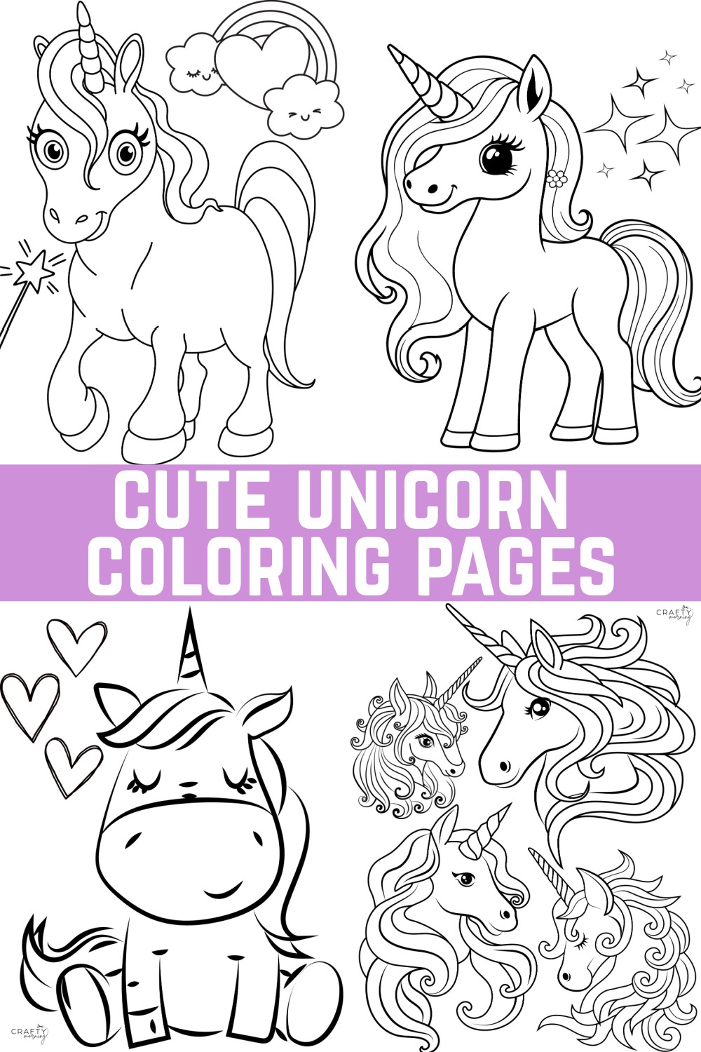 34 Magical Unicorn Coloring Pages for Kids and Adult # 177