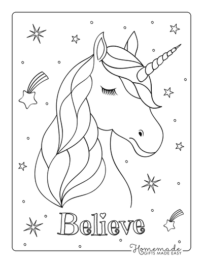 34 Magical Unicorn Coloring Pages for Kids and Adult # 198