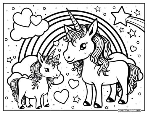 34 Magical Unicorn Coloring Pages for Kids and Adult # 200