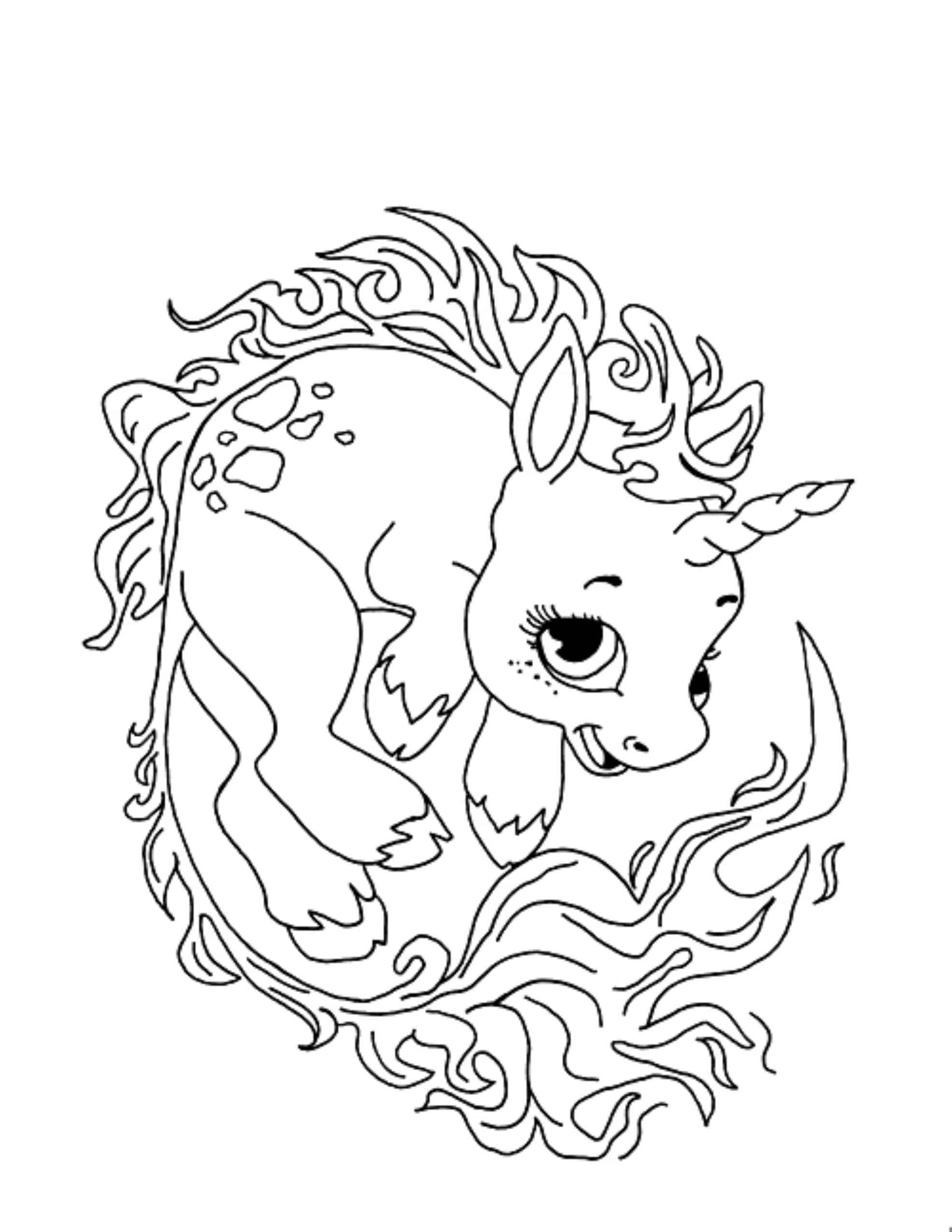 34 Magical Unicorn Coloring Pages for Kids and Adult # 21