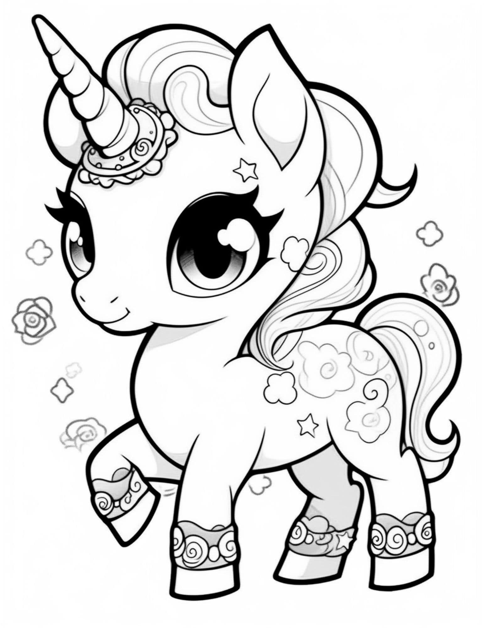 34 Magical Unicorn Coloring Pages for Kids and Adult # 212