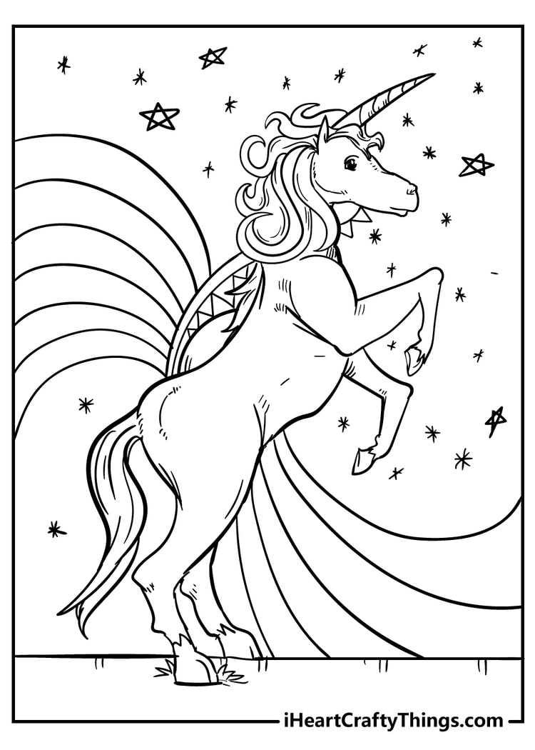 34 Magical Unicorn Coloring Pages for Kids and Adult # 222