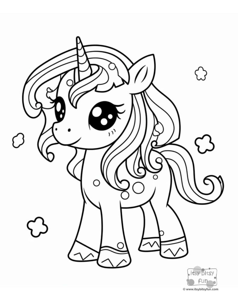 34 Magical Unicorn Coloring Pages for Kids and Adult # 225