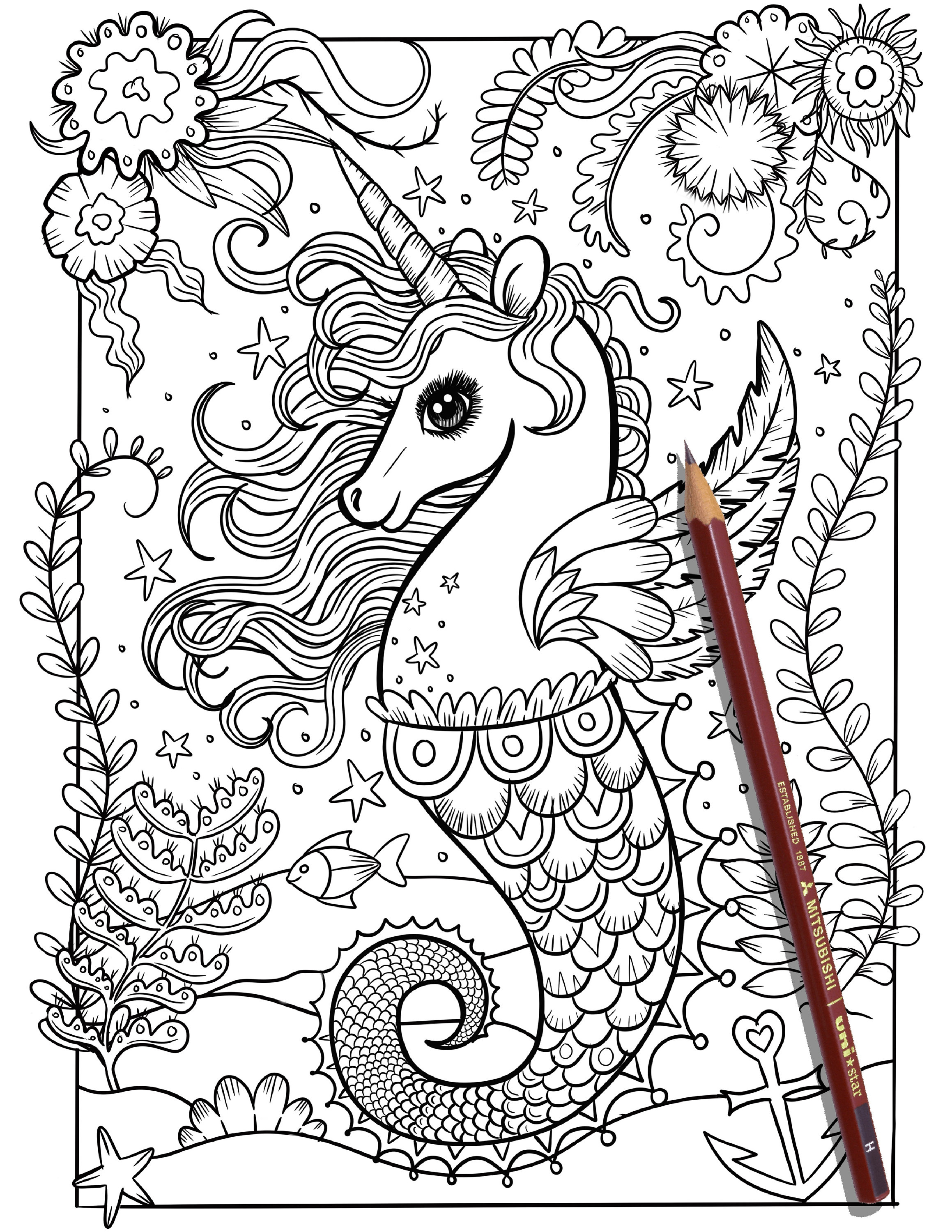 34 Magical Unicorn Coloring Pages for Kids and Adult # 228