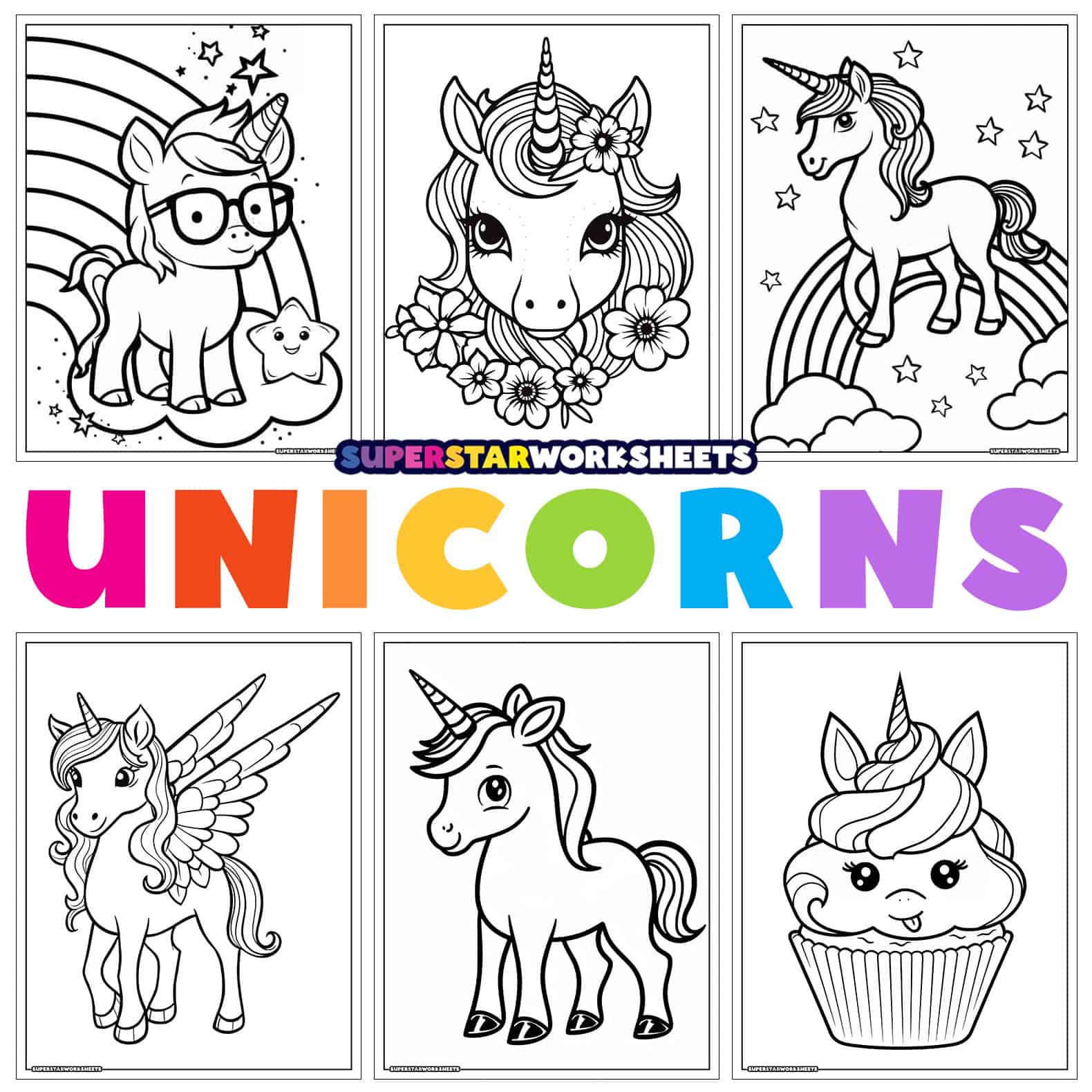 34 Magical Unicorn Coloring Pages for Kids and Adult # 230