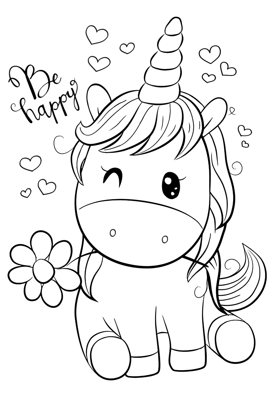 34 Magical Unicorn Coloring Pages for Kids and Adult # 25