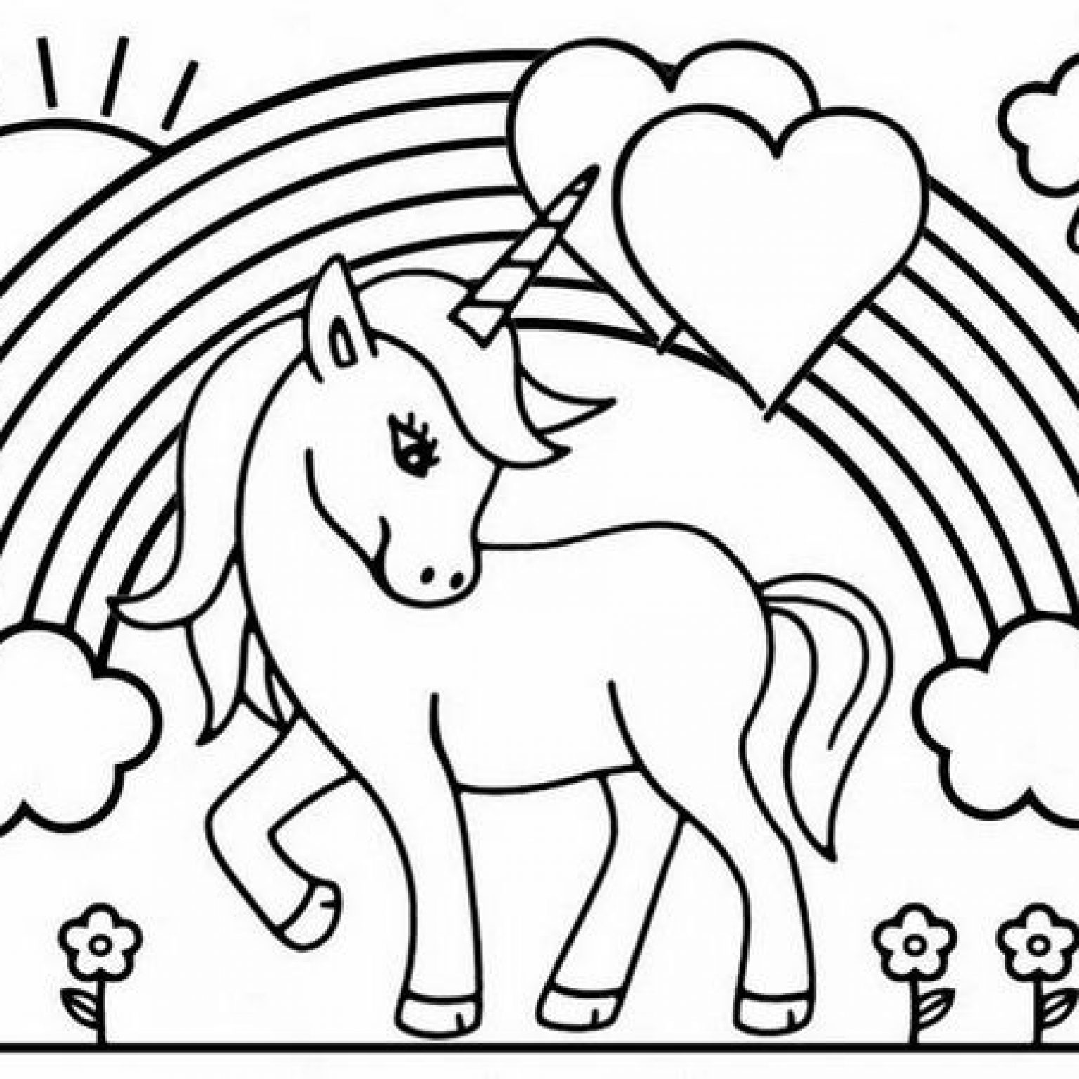 34 Magical Unicorn Coloring Pages for Kids and Adult # 32