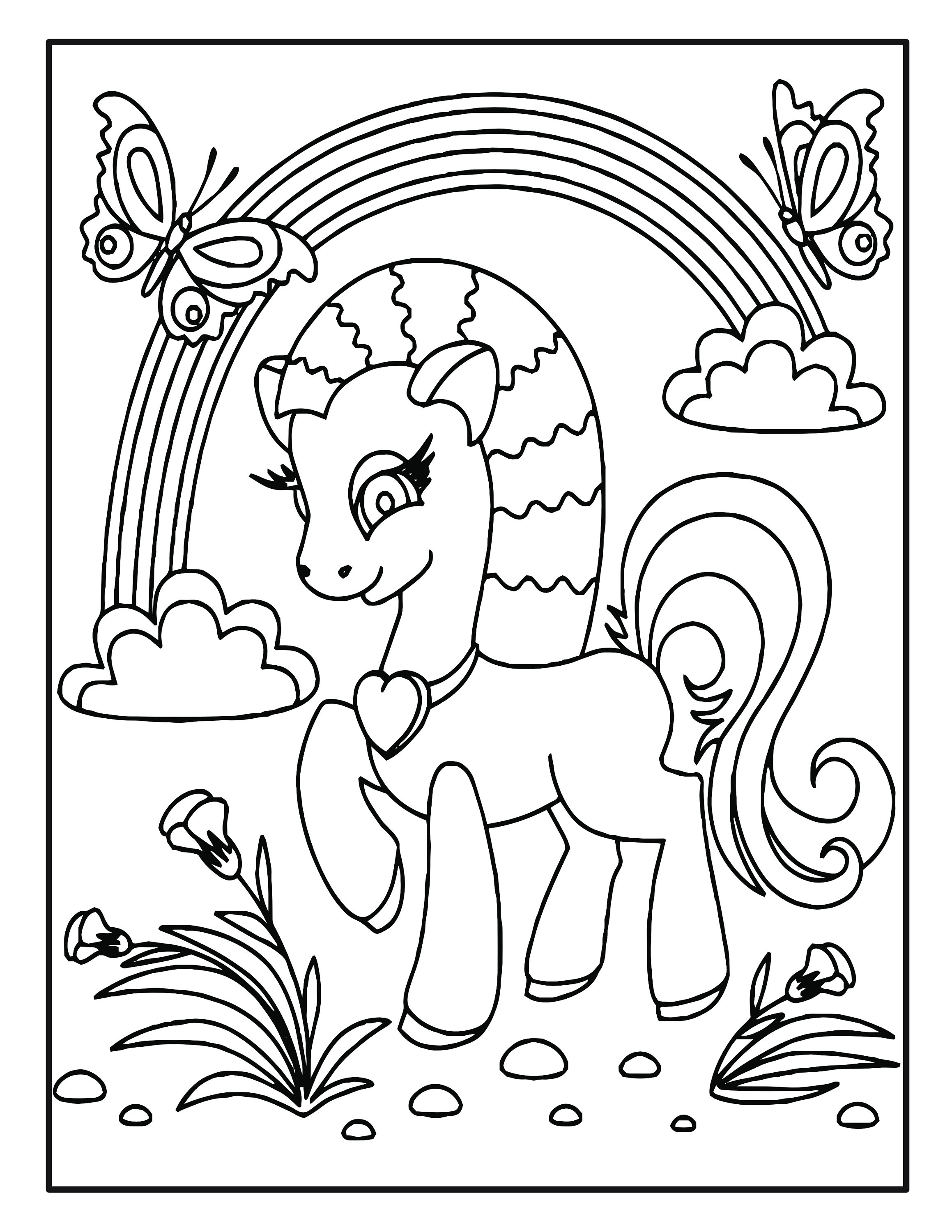 34 Magical Unicorn Coloring Pages for Kids and Adult # 33