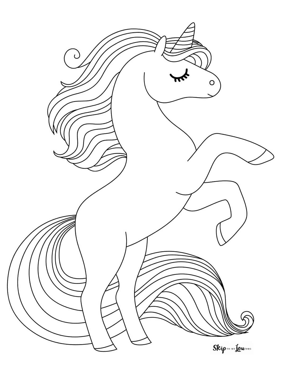 34 Magical Unicorn Coloring Pages for Kids and Adult # 39