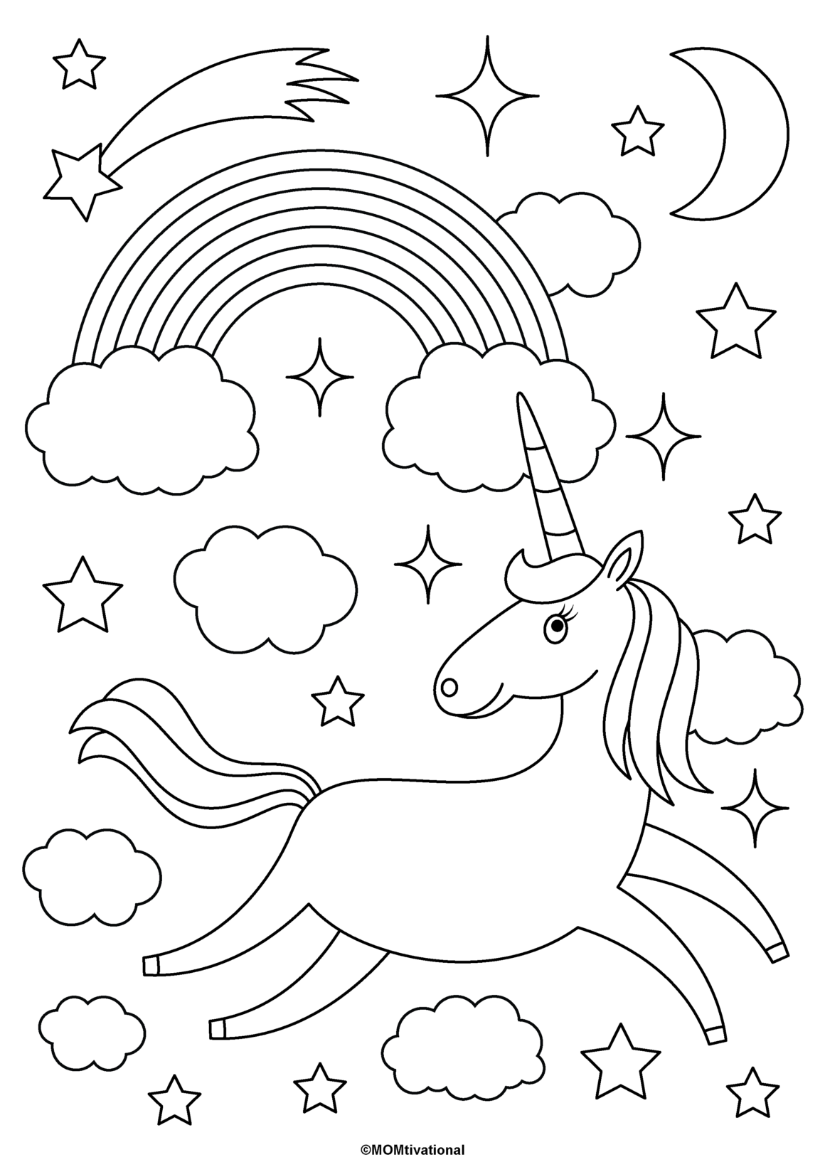 34 Magical Unicorn Coloring Pages for Kids and Adult # 42