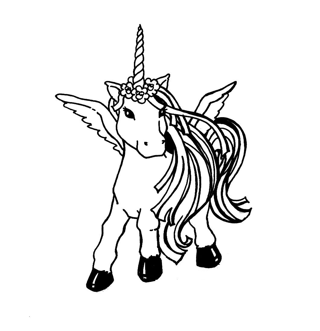 34 Magical Unicorn Coloring Pages for Kids and Adult # 49