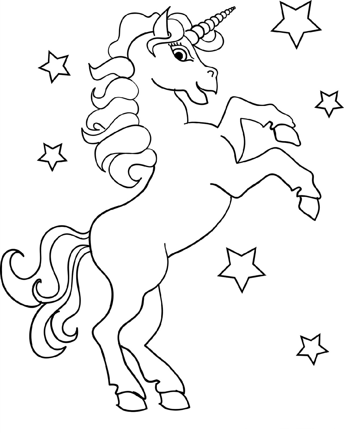 34 Magical Unicorn Coloring Pages for Kids and Adult # 51