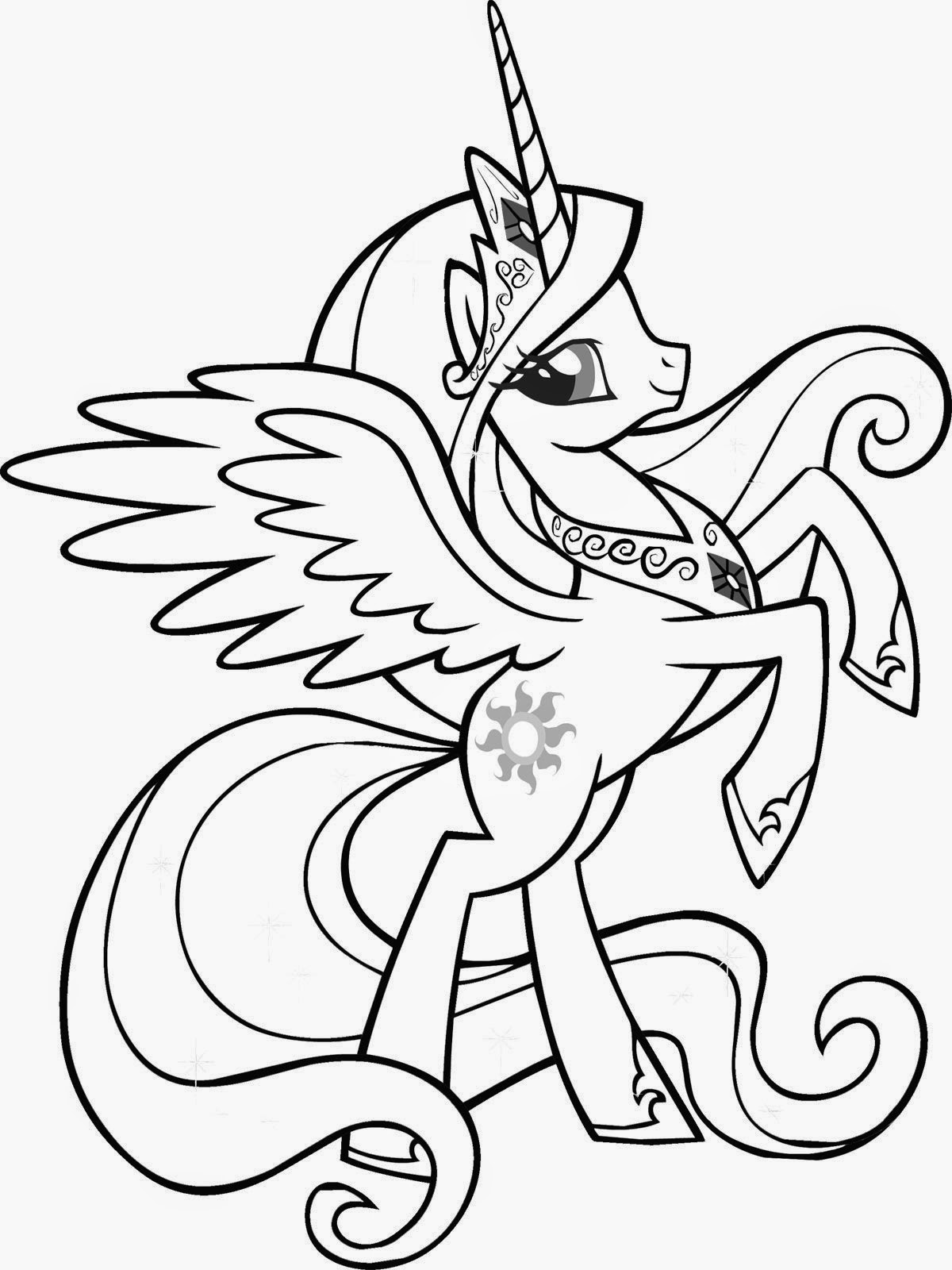 34 Magical Unicorn Coloring Pages for Kids and Adult # 6