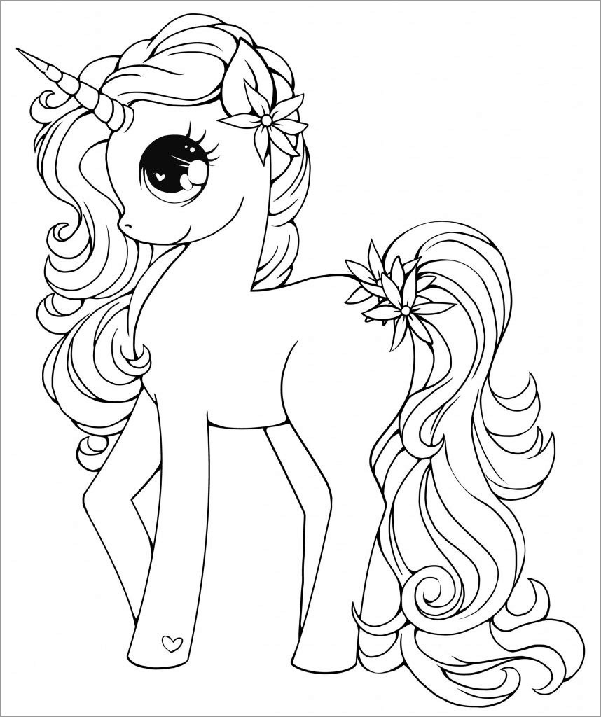 34 Magical Unicorn Coloring Pages for Kids and Adult # 61