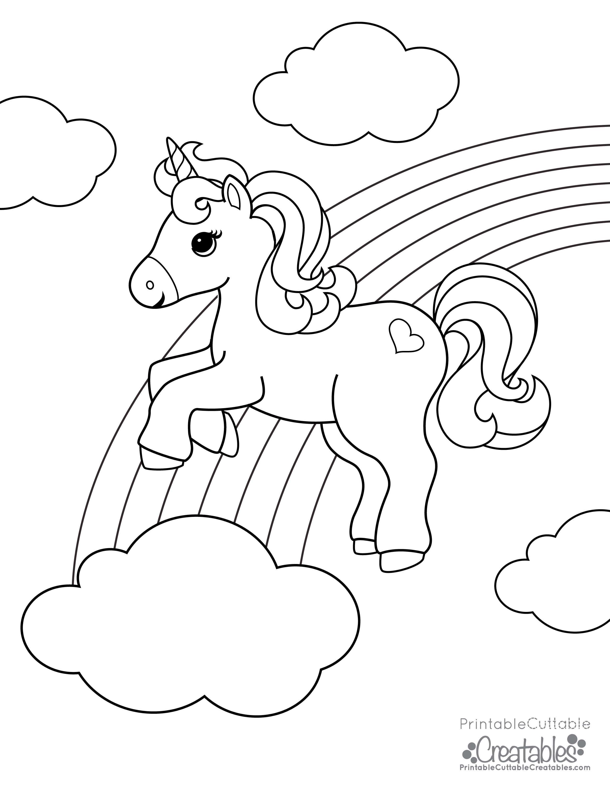 34 Magical Unicorn Coloring Pages for Kids and Adult # 63