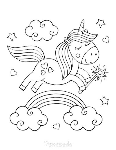 34 Magical Unicorn Coloring Pages for Kids and Adult # 76