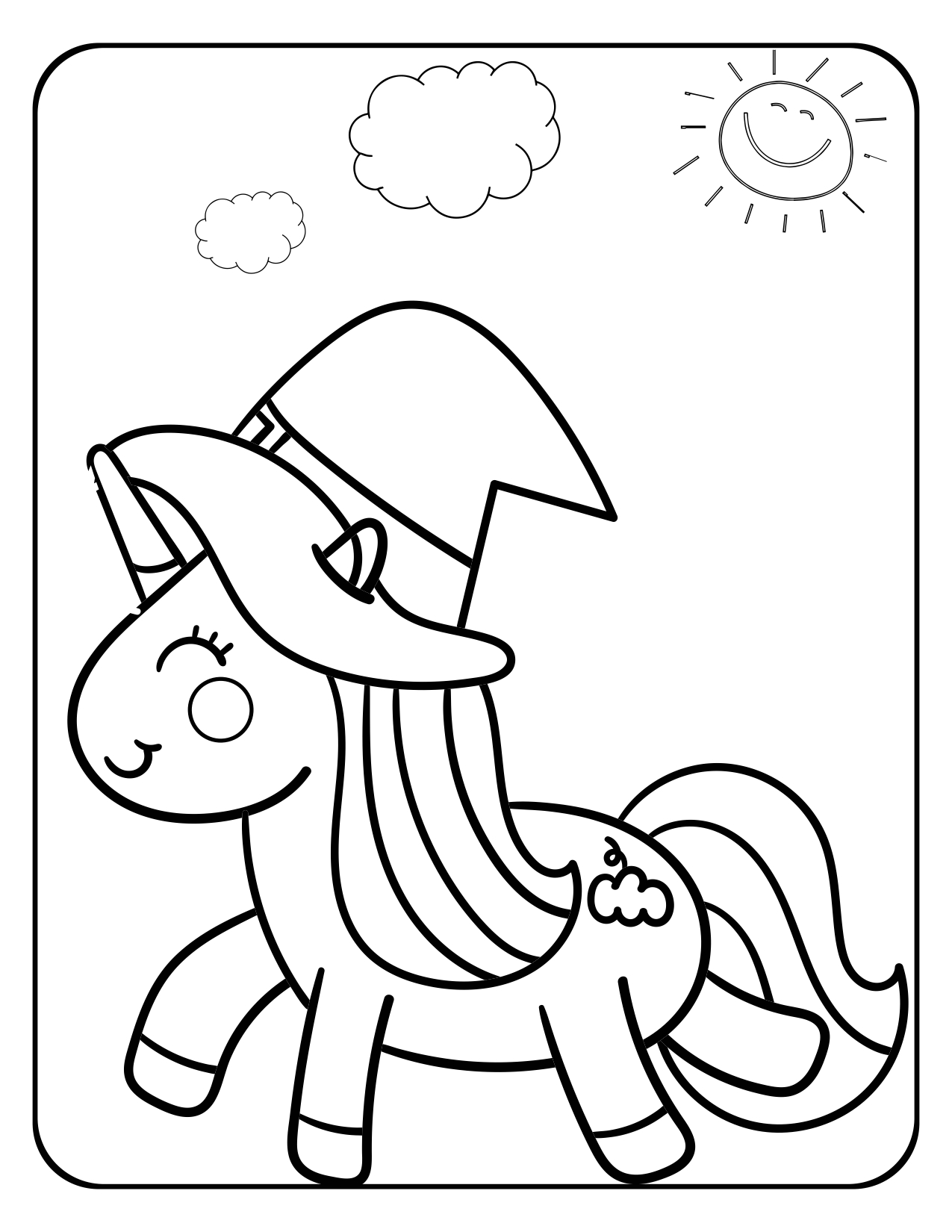 34 Magical Unicorn Coloring Pages for Kids and Adult # 77