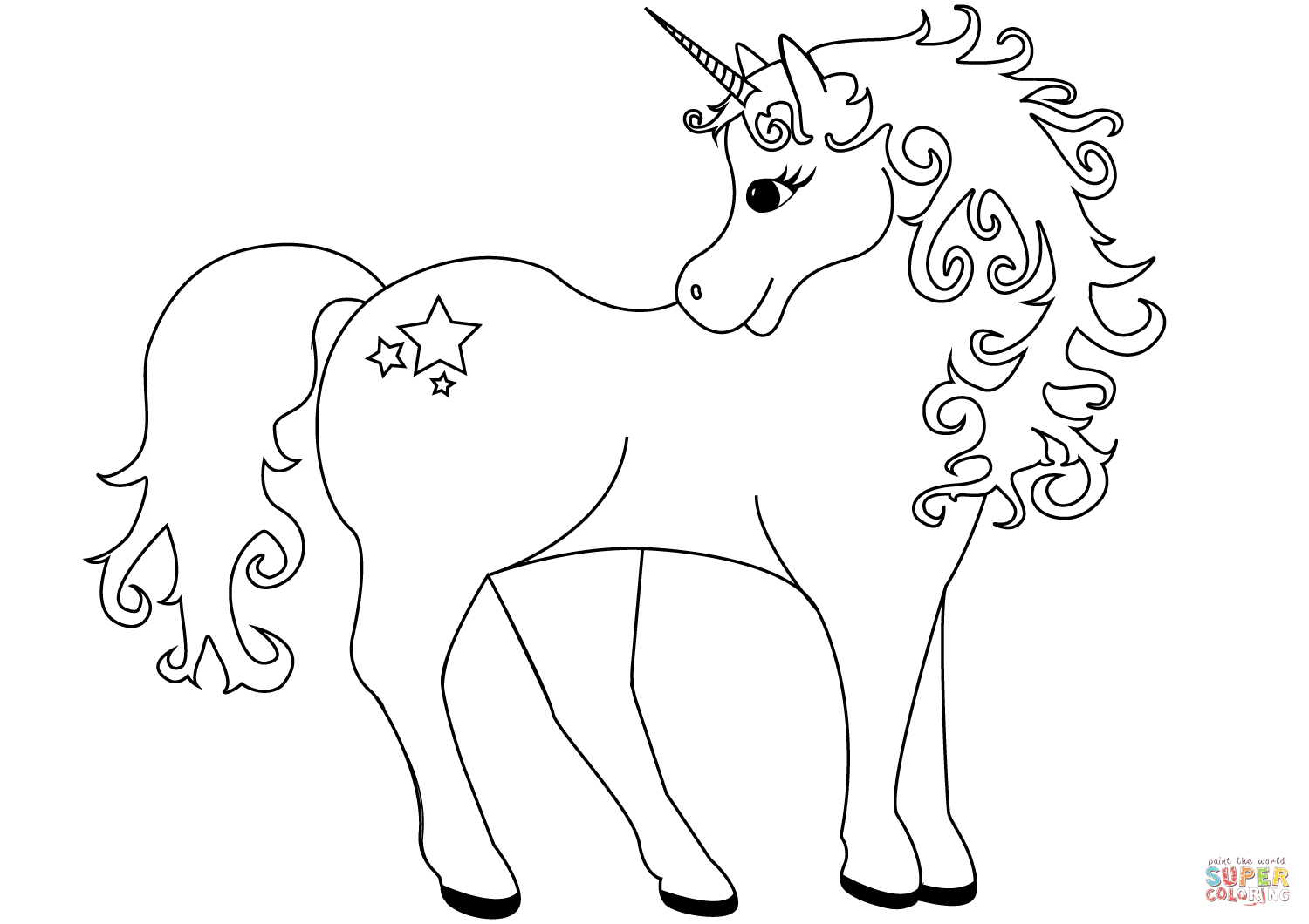 34 Magical Unicorn Coloring Pages for Kids and Adult # 8