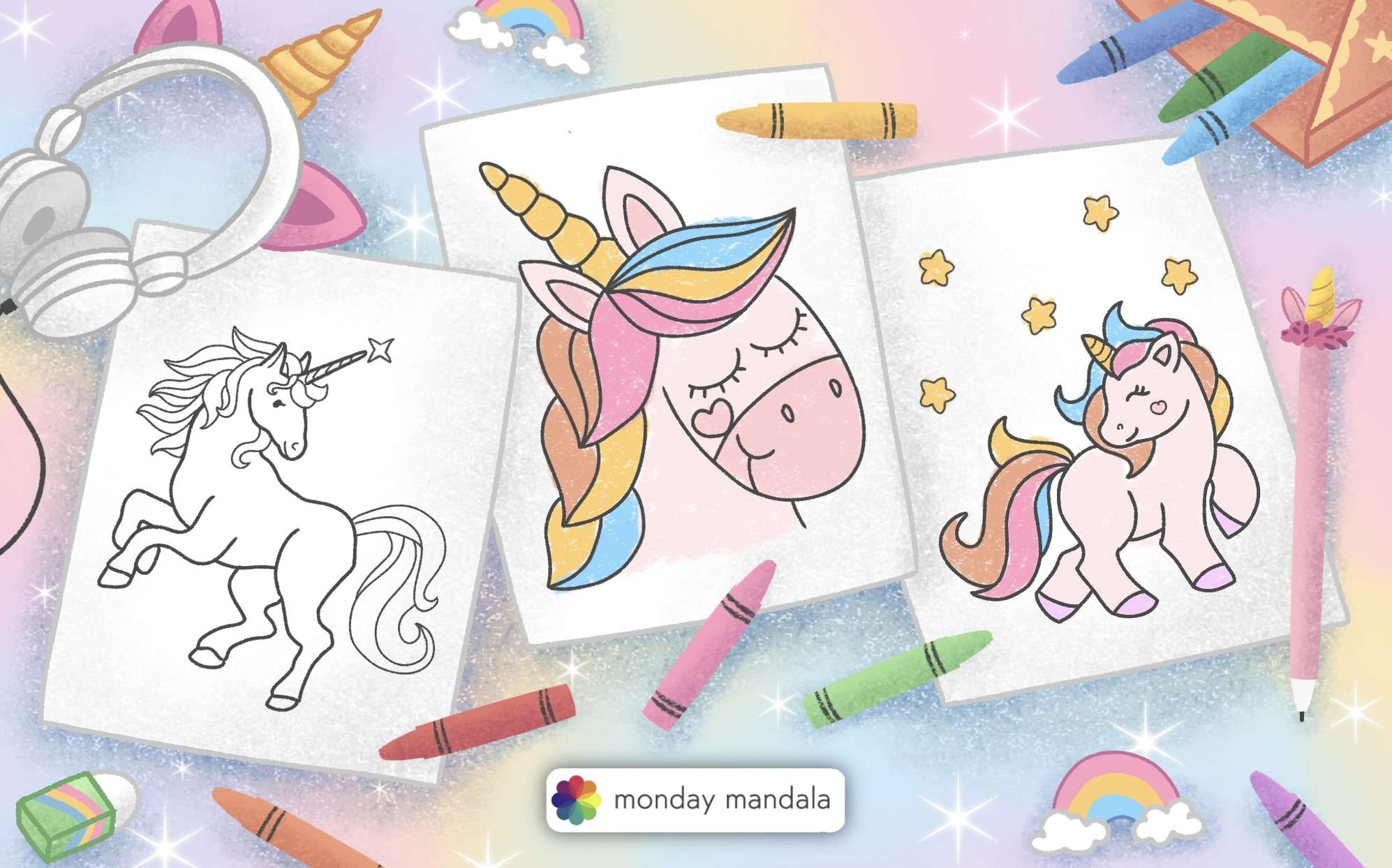 34 Magical Unicorn Coloring Pages for Kids and Adult # 86