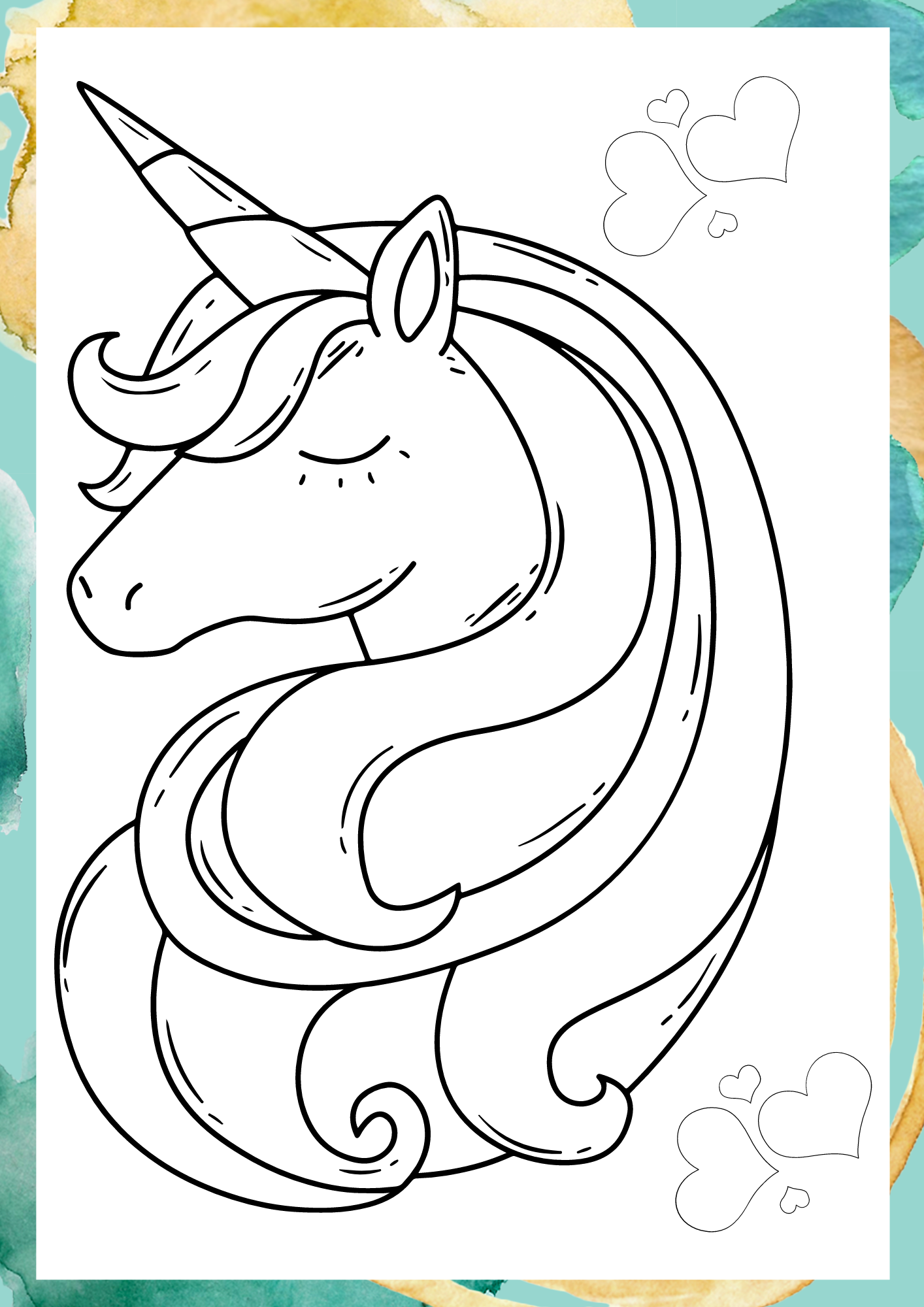 34 Magical Unicorn Coloring Pages for Kids and Adult # 90