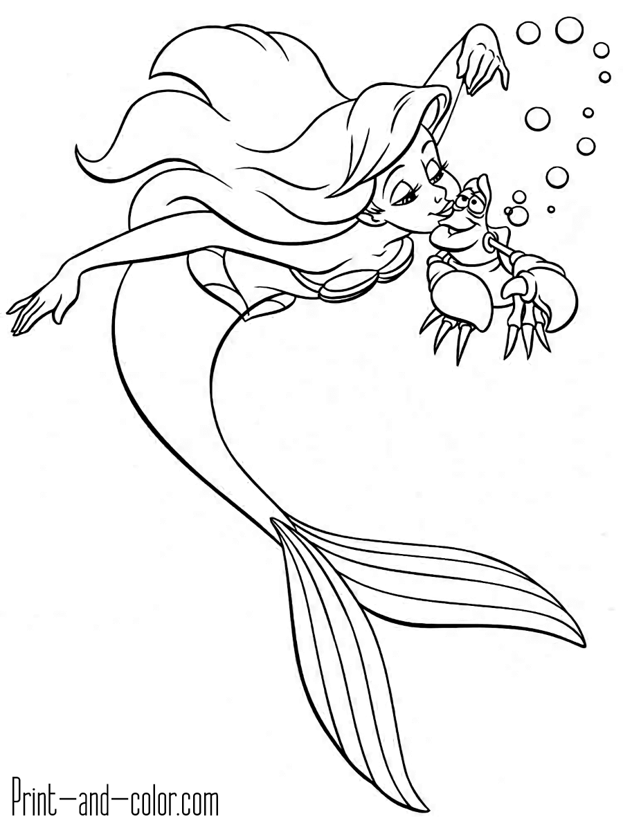 Ariel The Little Mermaid Coloring Pages 10