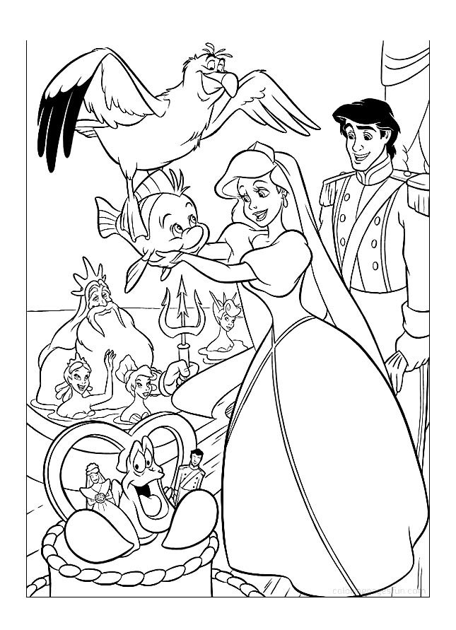 Ariel The Little Mermaid Coloring Pages 110