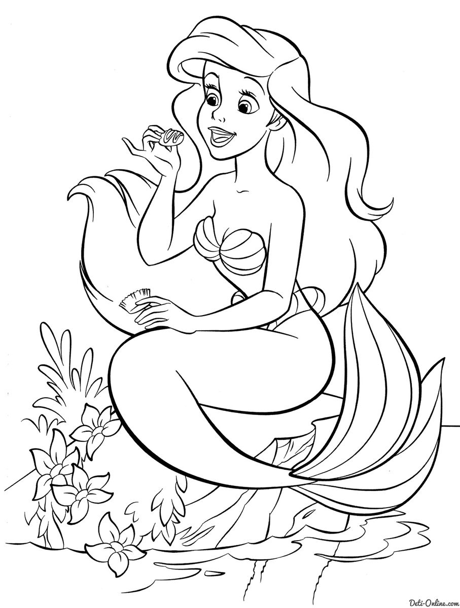 Ariel The Little Mermaid Coloring Pages 112