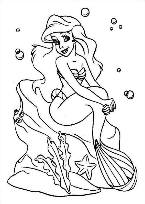 Ariel The Little Mermaid Coloring Pages 113