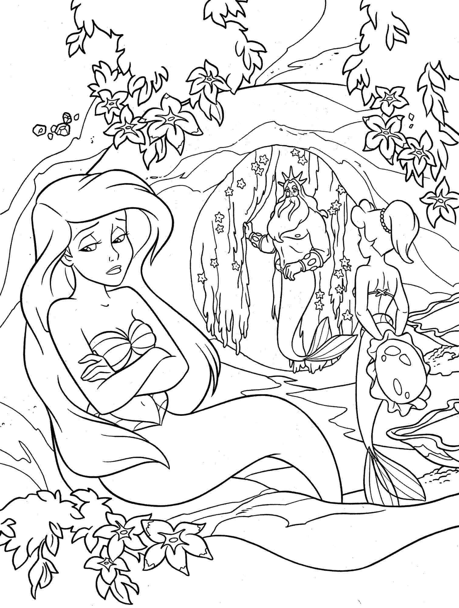 Ariel The Little Mermaid Coloring Pages 114