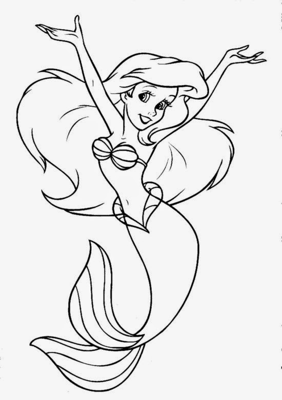 Ariel The Little Mermaid Coloring Pages 115