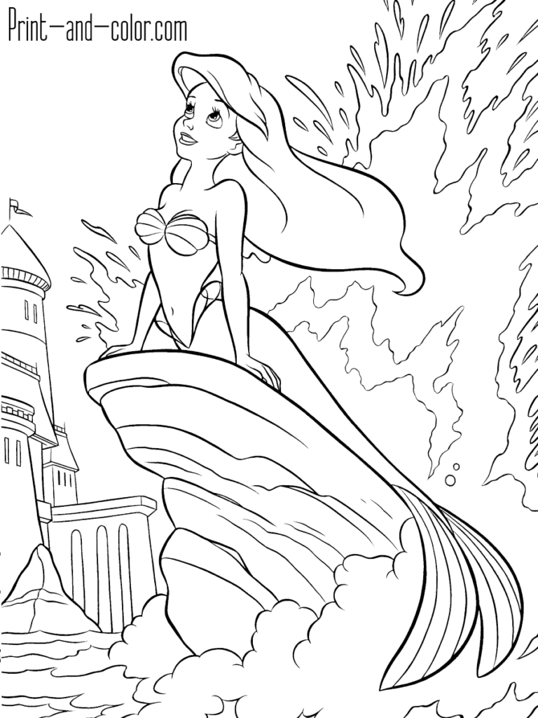 Ariel The Little Mermaid Coloring Pages 120