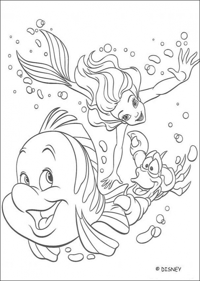 Ariel The Little Mermaid Coloring Pages 122