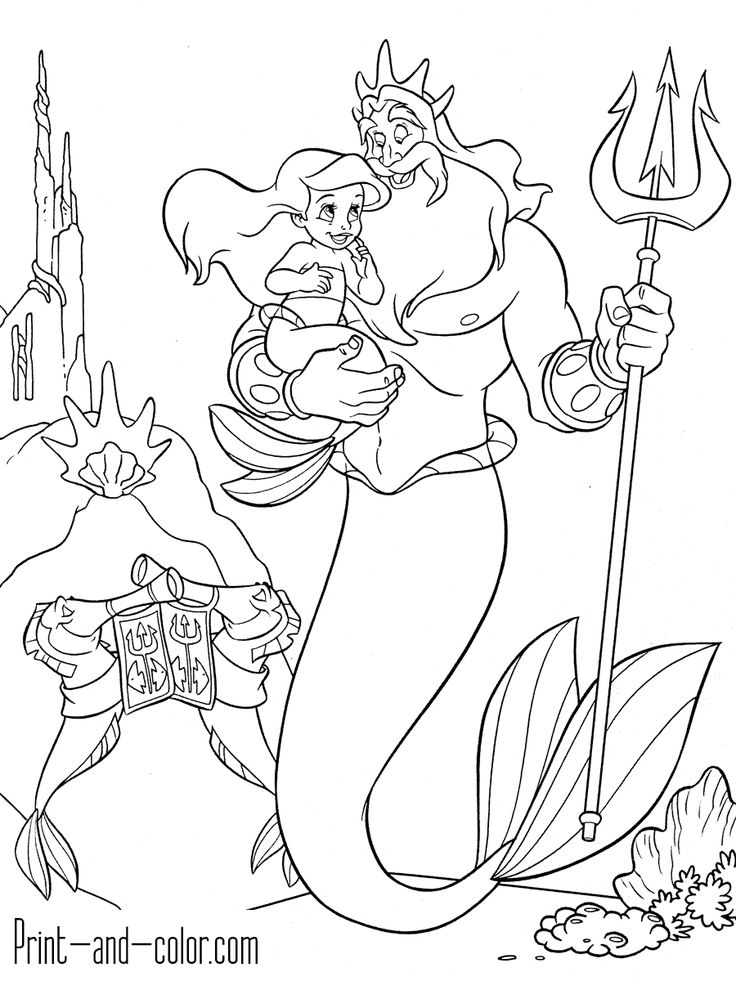 Ariel The Little Mermaid Coloring Pages 14