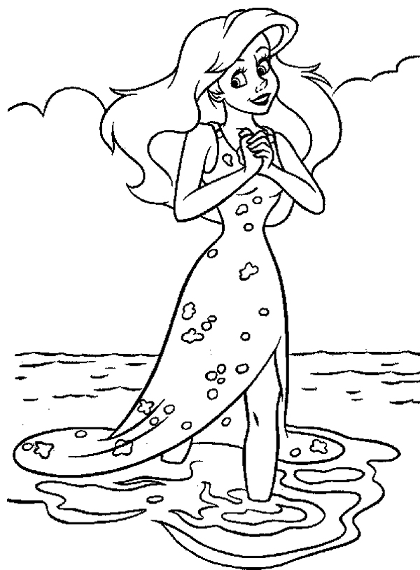 Ariel The Little Mermaid Coloring Pages 16