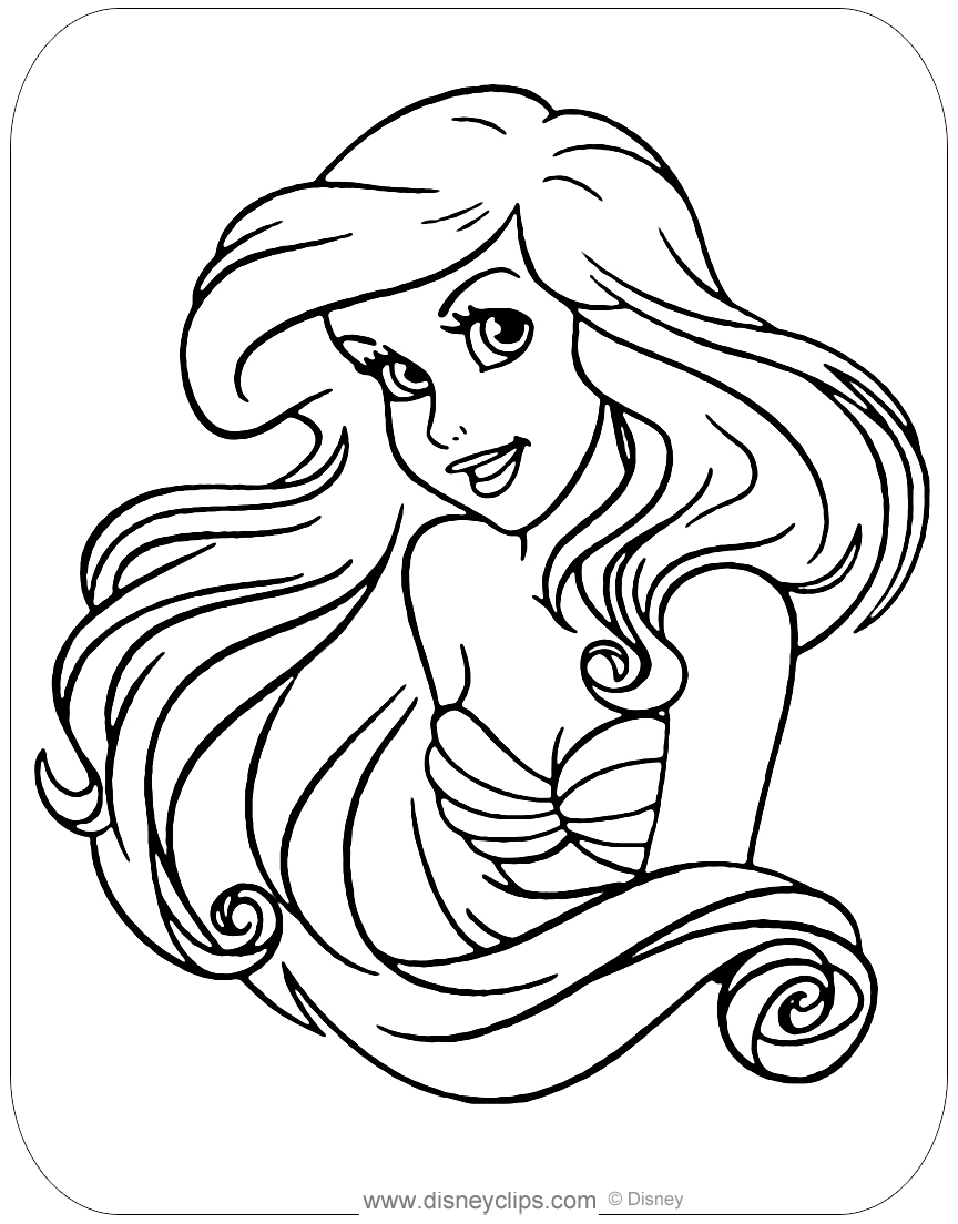 Ariel The Little Mermaid Coloring Pages 19