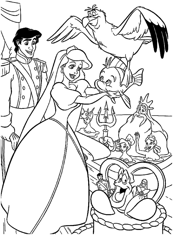 Ariel The Little Mermaid Coloring Pages 22