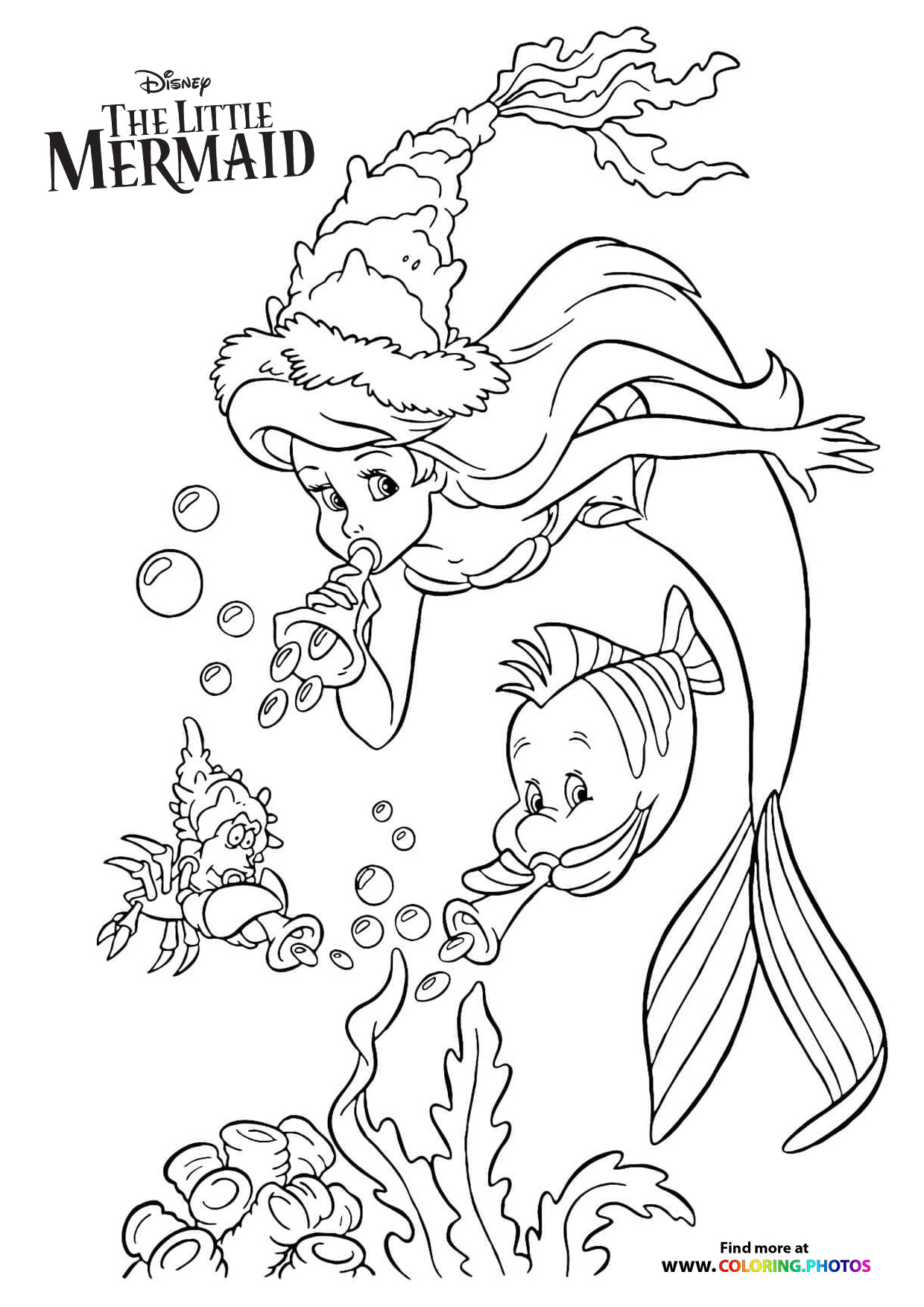 Ariel The Little Mermaid Coloring Pages 23