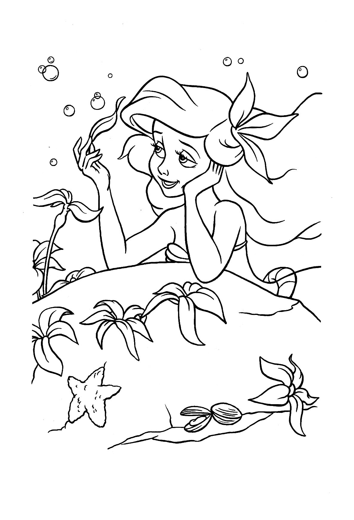 Ariel The Little Mermaid Coloring Pages 26